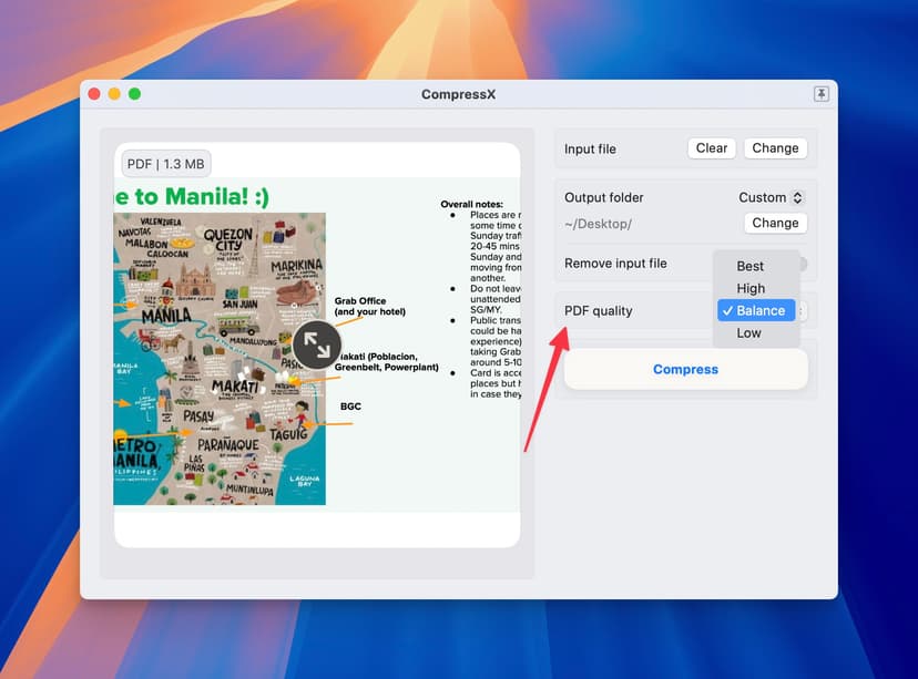 Compresto 1.18: Compress PDFs Your Way