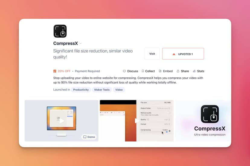 Compresto 1.0: Custom output folder, new quality options, and more + Upcoming launch! 🚀