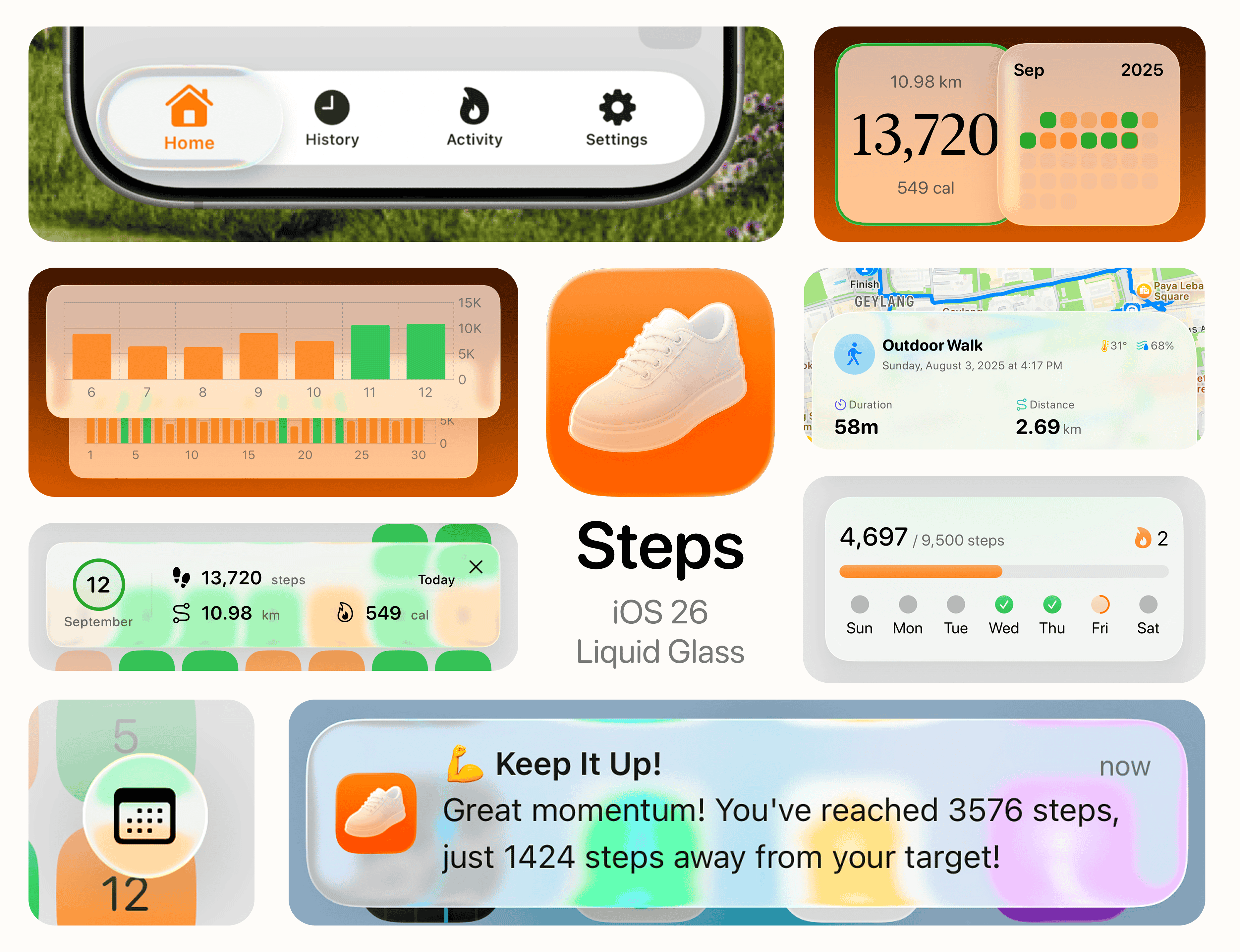 Steps iOS 26 Liquid Glass